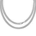 Pure Titanium Curb Chain Necklace for Men Women Hypoallergenic Light Weight Choker Fashion Jewelry