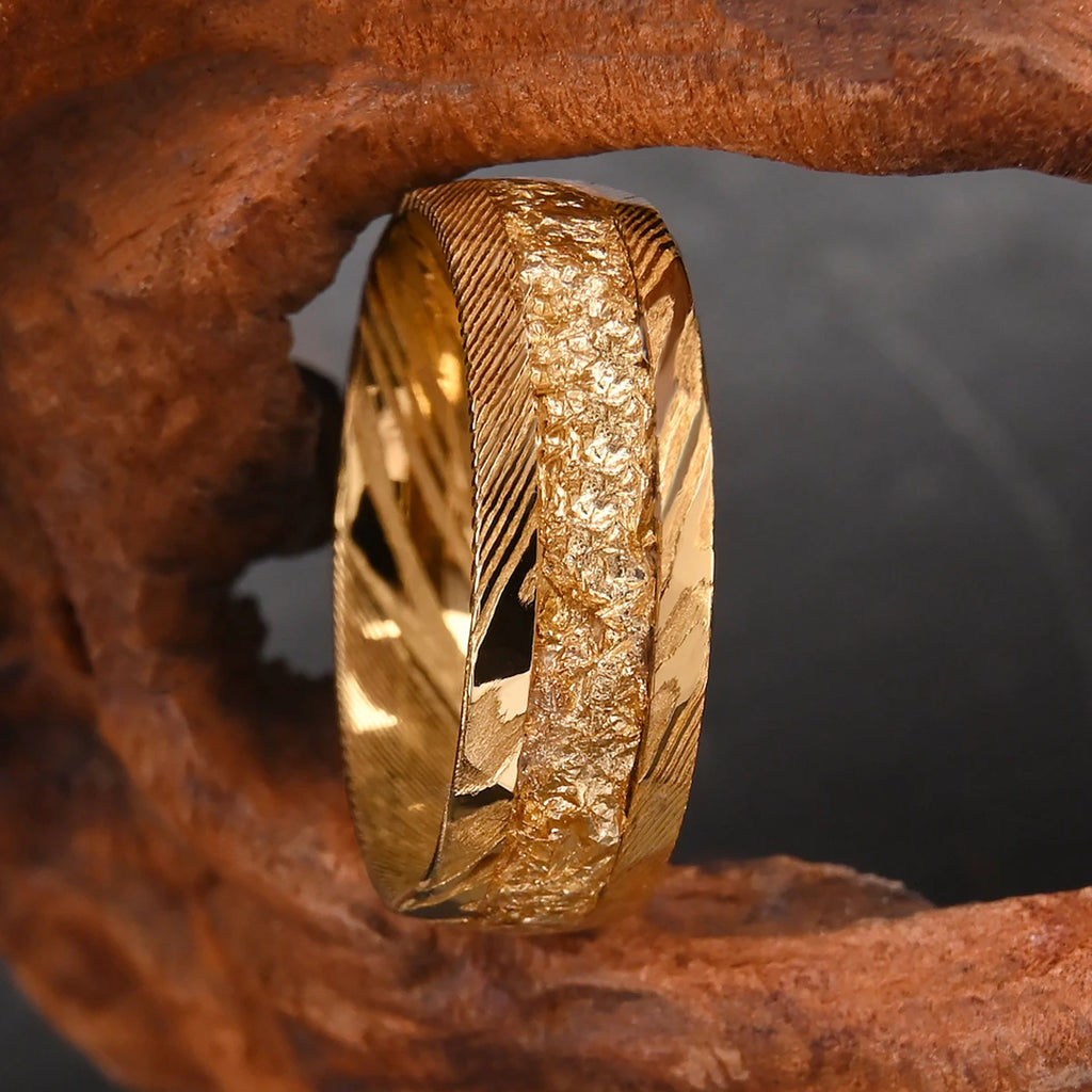 8MM Damascus ring for man anillos bague homme pareja de compromiso fashion jewelry wedding bands couple custom engagement rings