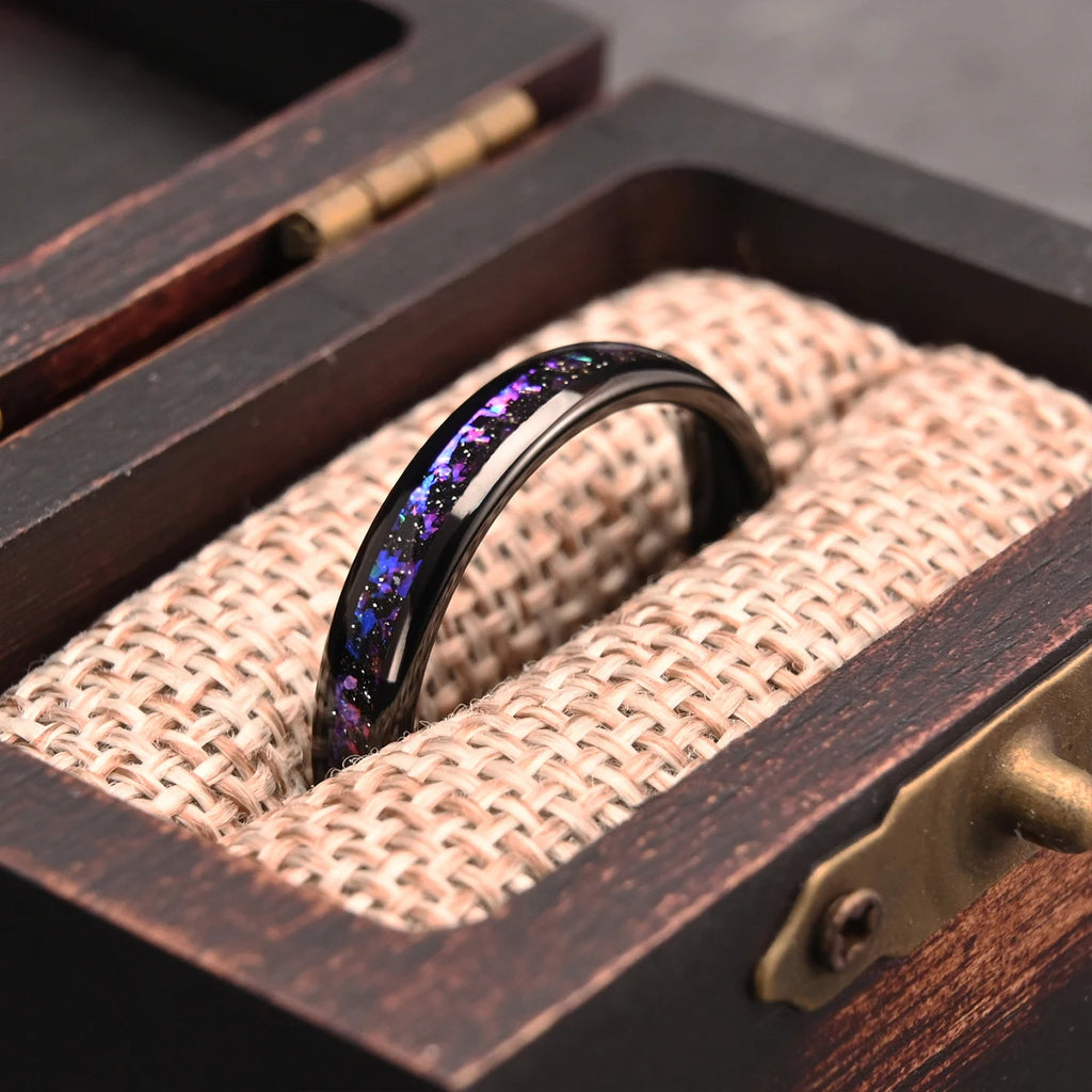 8MM/4MM Amethyst tungsten ring anillos bague homme pareja  compromiso fashion jewelry Men's wedding bands couple engagement ring