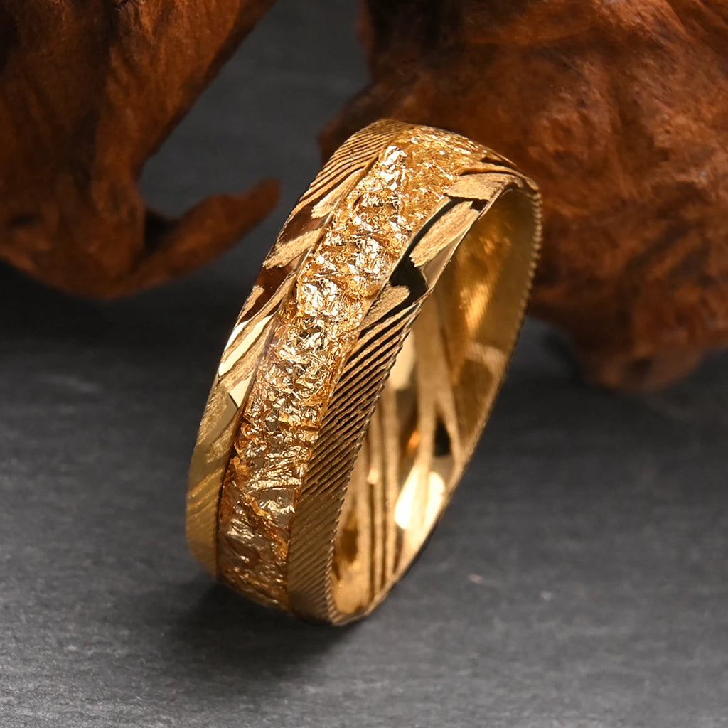 8MM Damascus ring for man anillos bague homme pareja de compromiso fashion jewelry wedding bands couple custom engagement rings