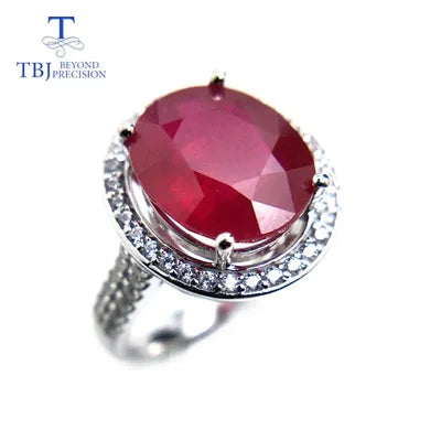 TBJ,elegant Engagement Ring with natural Ruby in 925 sterling silver gemstone jewelr for women  as a wedding valentines gift