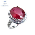 TBJ,elegant Engagement Ring with natural Ruby in 925 sterling silver gemstone jewelr for women  as a wedding valentines gift