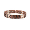 Vinterly Magnetic Pure Copper Bracelet Men 12mm Wide Wristband Metal Magnet Therapy Hand Chain Link Health Energy Male Jewelry