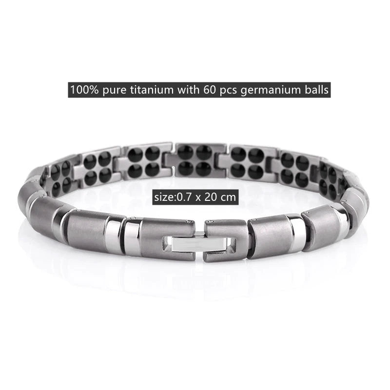 Titanium Germanium Bracelet for Men Women, 99.99% Pure Titanium Beads, Balance Energy Body Health,  Gift 2025