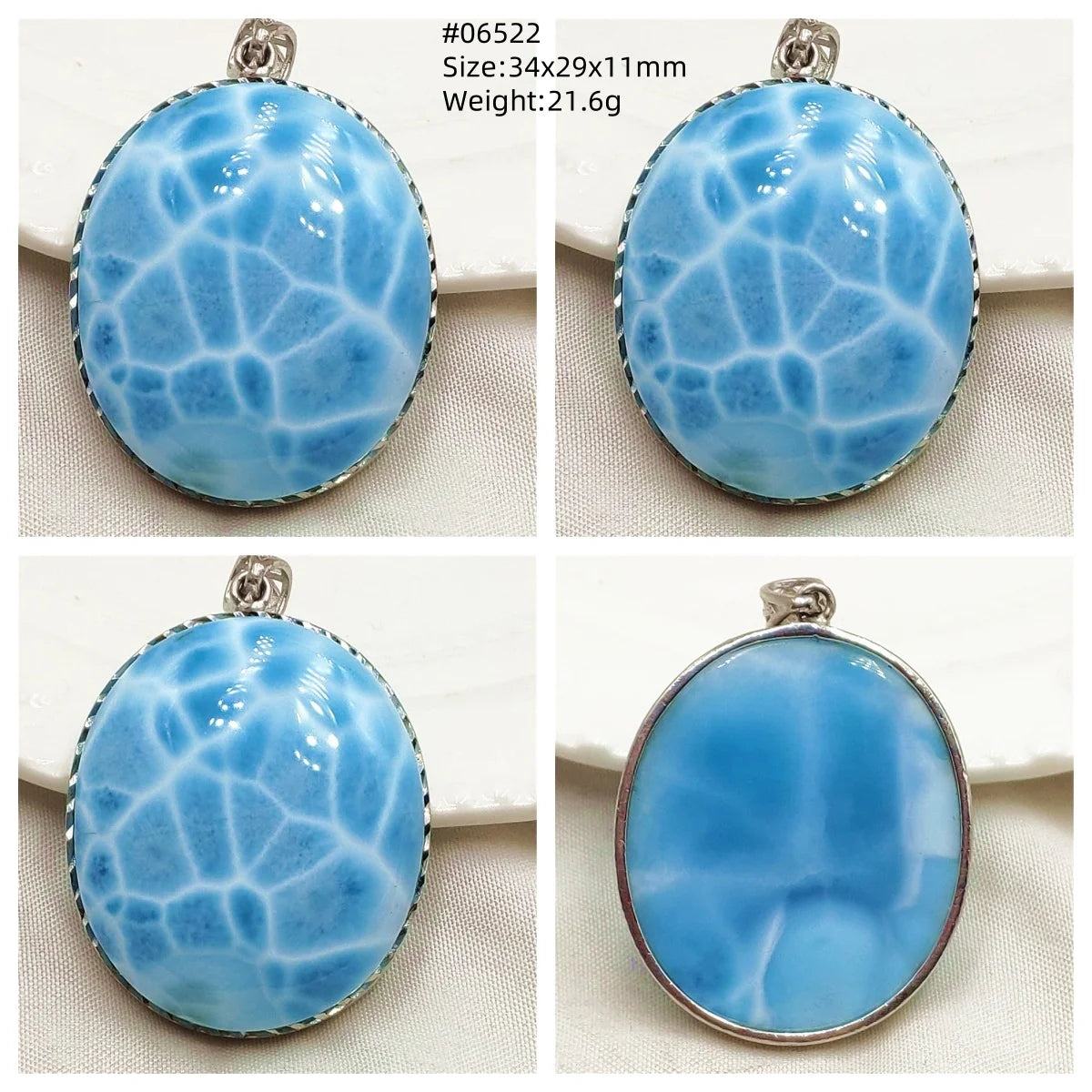 Natural Blue Larimar Heart Pendant Necklace Gemstone Women Men Larimar 17.5*19mm 18K Gold Love Larimar Fashion Jewelry AAAAAA