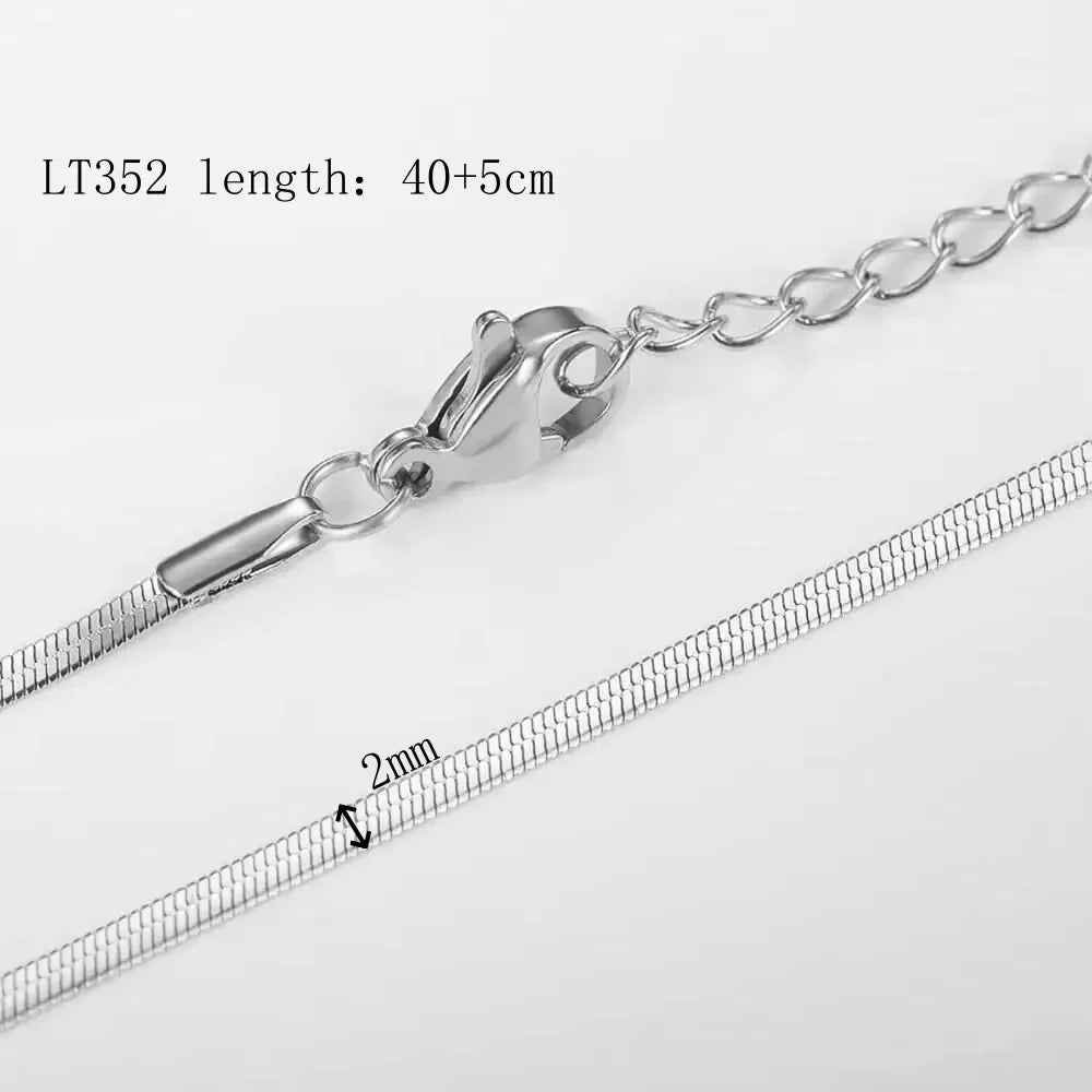 10pcs/Lot 45cm Stainless Steel 304 Link Necklace For Women Jewelry Making Accessories Diy Handmade Supplies Golden Silvery Chain