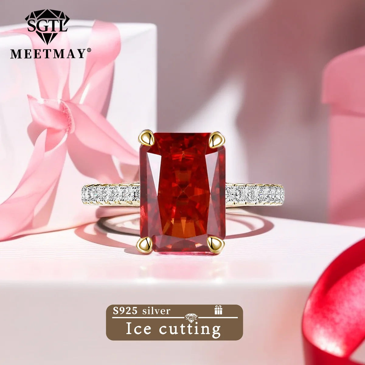 S925 Sterling Silver Tanzanite Blue Zircon Sparkle 5A Good Quality Ice Cut High Carbon Diamond Ladies Ring Fine Jewelry Women
