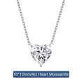2/4Carat Heart Shape Moissanite Pendant Necklace 925 Sterling Silver D Color VVS1 Diamond Necklaces for Women Wedding Jewelry