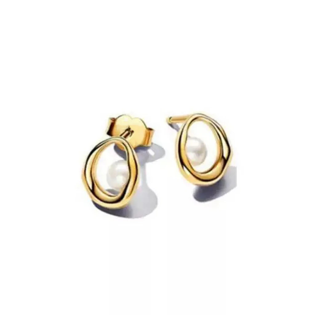 100%925 pure silver classic water-drop heart-shaped round stud earrings Perfect jewelry gift for women's birthday presents