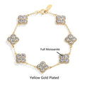 MINTYBOX S925 Sterling Silver Full Moissanite Bracelets D VVS1 Lab Diamond for Women 18k Gold Plated Engagement Jewelry Gift