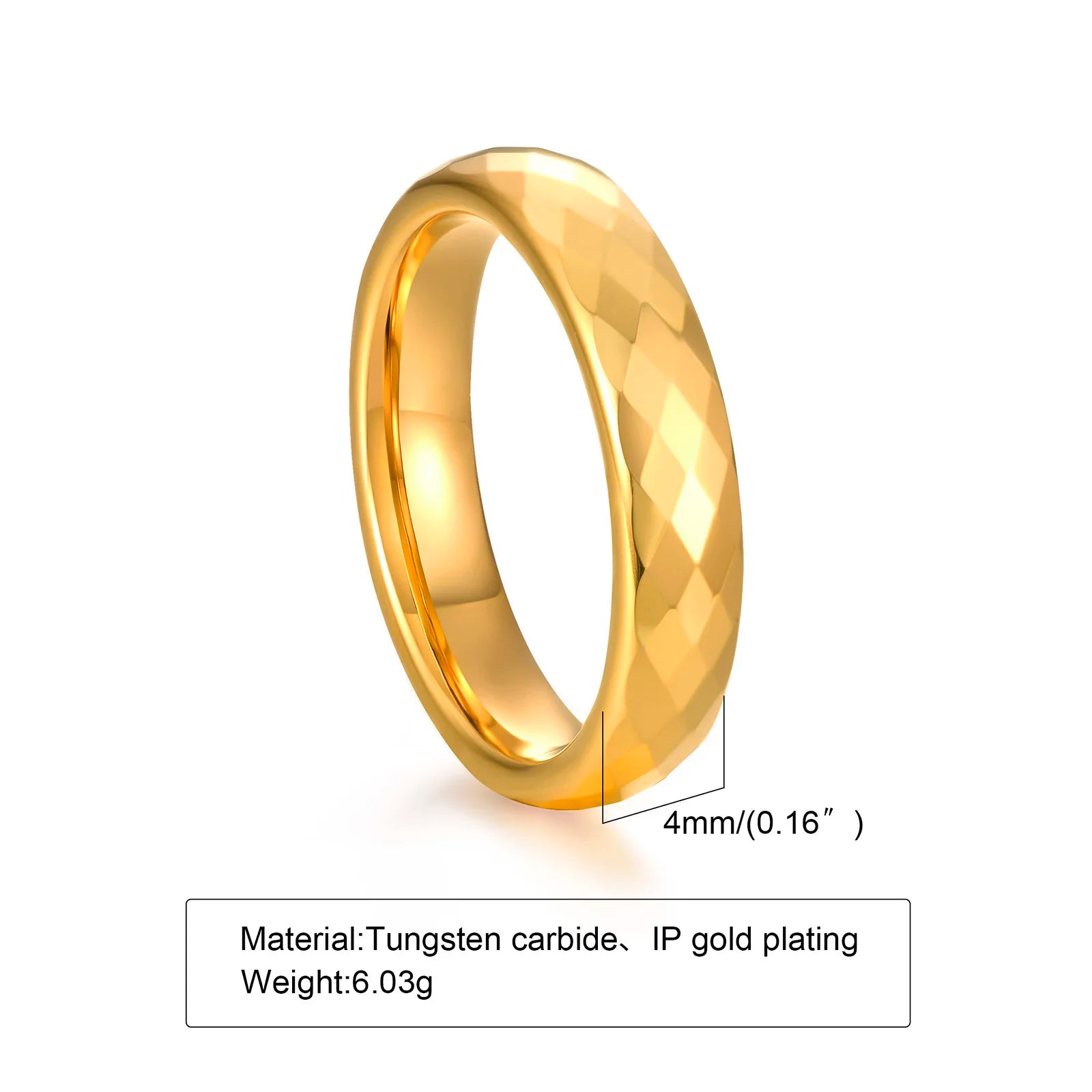 Men Faceted Wedding Band,Tungsten Engagements Promise Ring For Mens,Multifaceted Geometric Ring