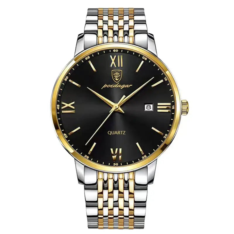 POEDAGAR Luxury Casual Men's Wristwatch Waterproof Date Man Watch High Quality  Stainless Steel Sports Quartz Men Watches Reloj