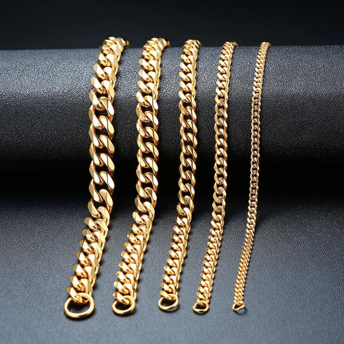Curb Cuban Chain Necklace for Men Women Punk Stainless Steel Curb Link Chain Choker Necklace 3mm/5mm/7mm/9mm/11mm