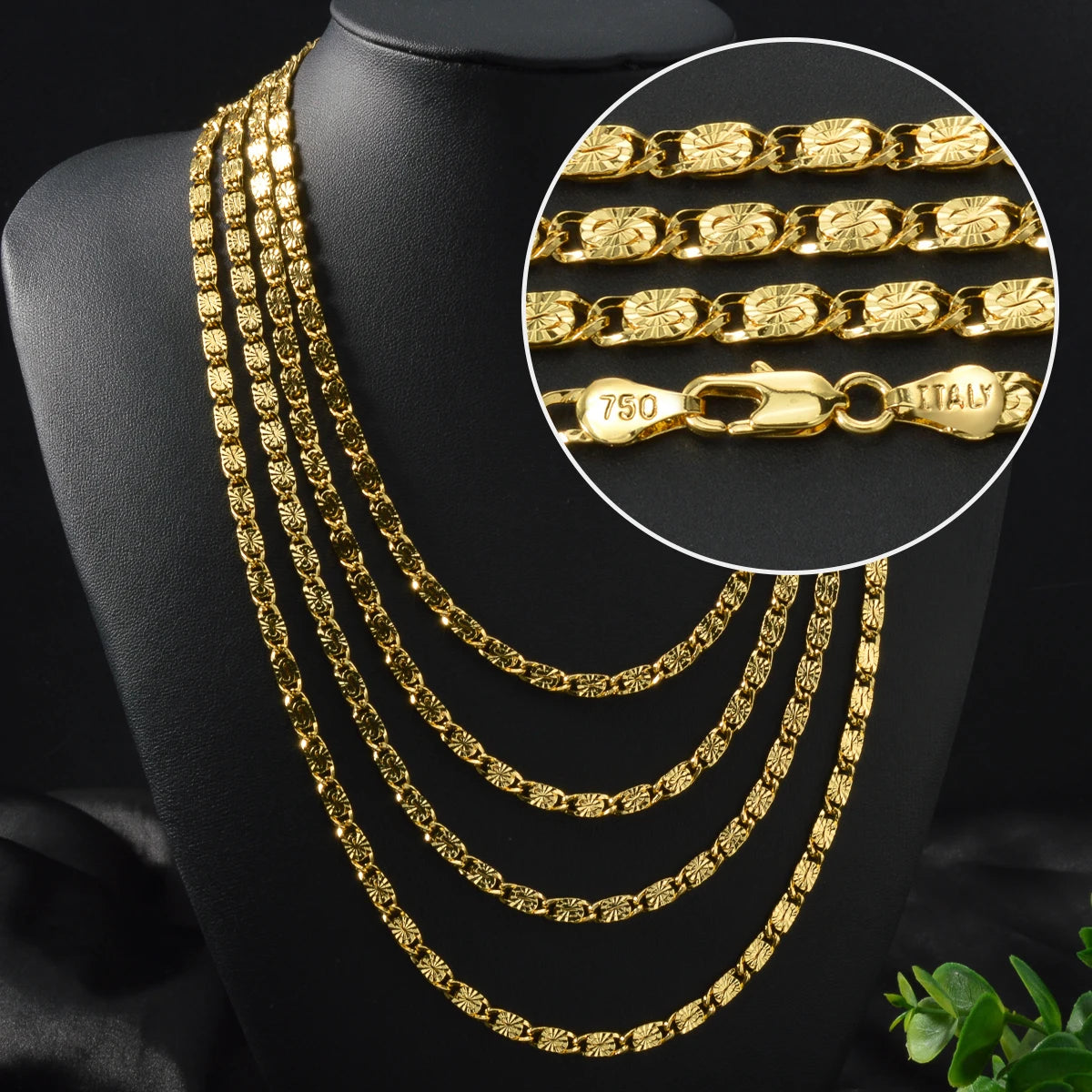 Classic Irregular 18k Gold Plated Copper Necklace New Fashion Pattern Dubai Link Chain for Women High-Quality Jewelry Gift