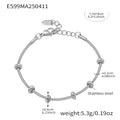 Nivora Minimalist Bracelets For Women Stainless Steel Cubic Zircon Hollow Heart Pendant Charm Bangle Wedding Engagement Jewelry