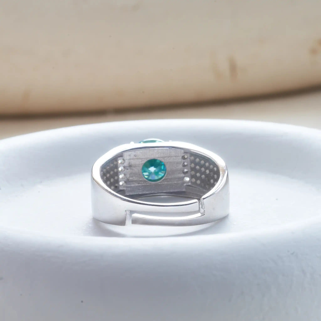 Real 1.0 Carat Moissanite Ring For Men Pure Solid 18K White Gold Rings D Color Diamond Engagement Wedding Ring Jewelry Gift