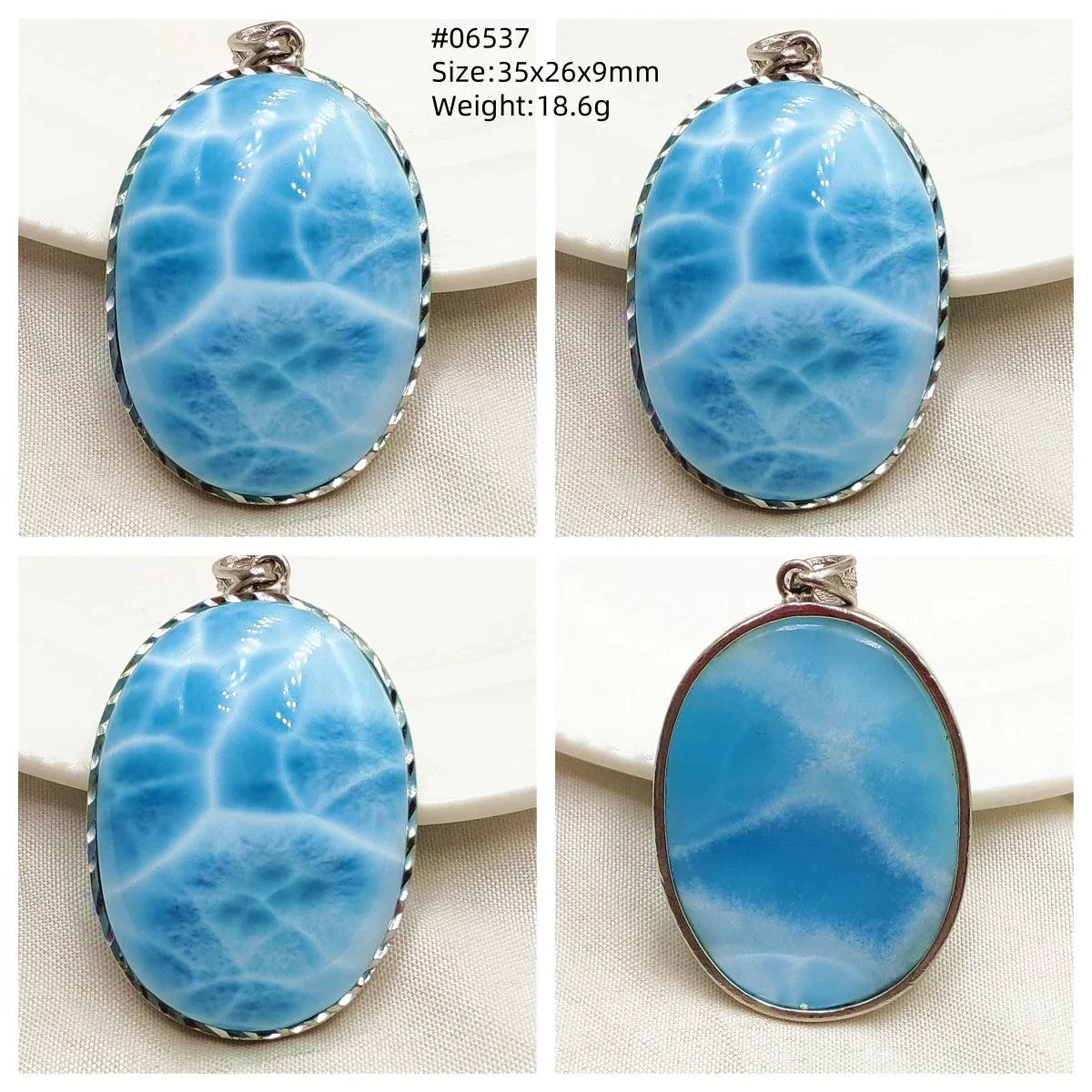 Natural Blue Larimar Heart Pendant Necklace Gemstone Women Men Larimar 17.5*19mm 18K Gold Love Larimar Fashion Jewelry AAAAAA