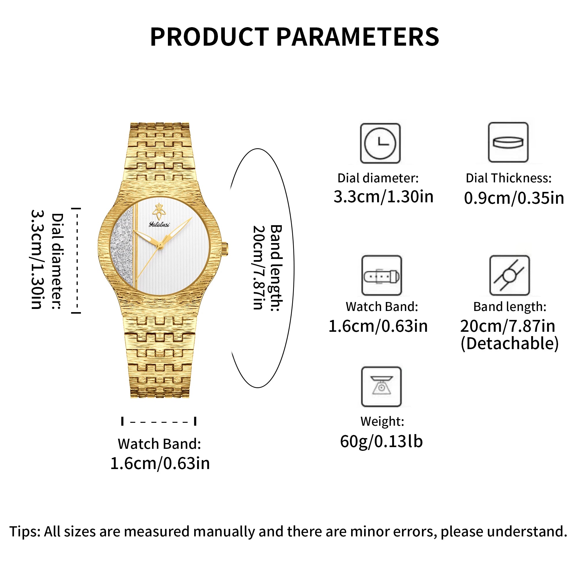 YaLaLuSi Brand Luxury Rhinestone Women's Quartz Watch Temperament Luminous Hands Unique Gold Watch Gift Box Fashionable