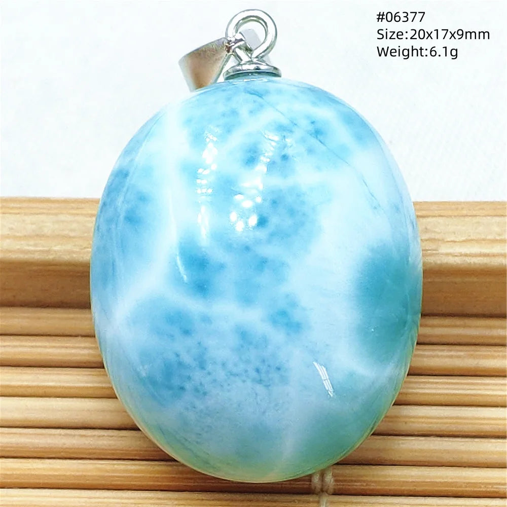 Natural Blue Larimar Heart Pendant Necklace Gemstone Women Men Larimar 17.5*19mm 18K Gold Love Larimar Fashion Jewelry AAAAAA