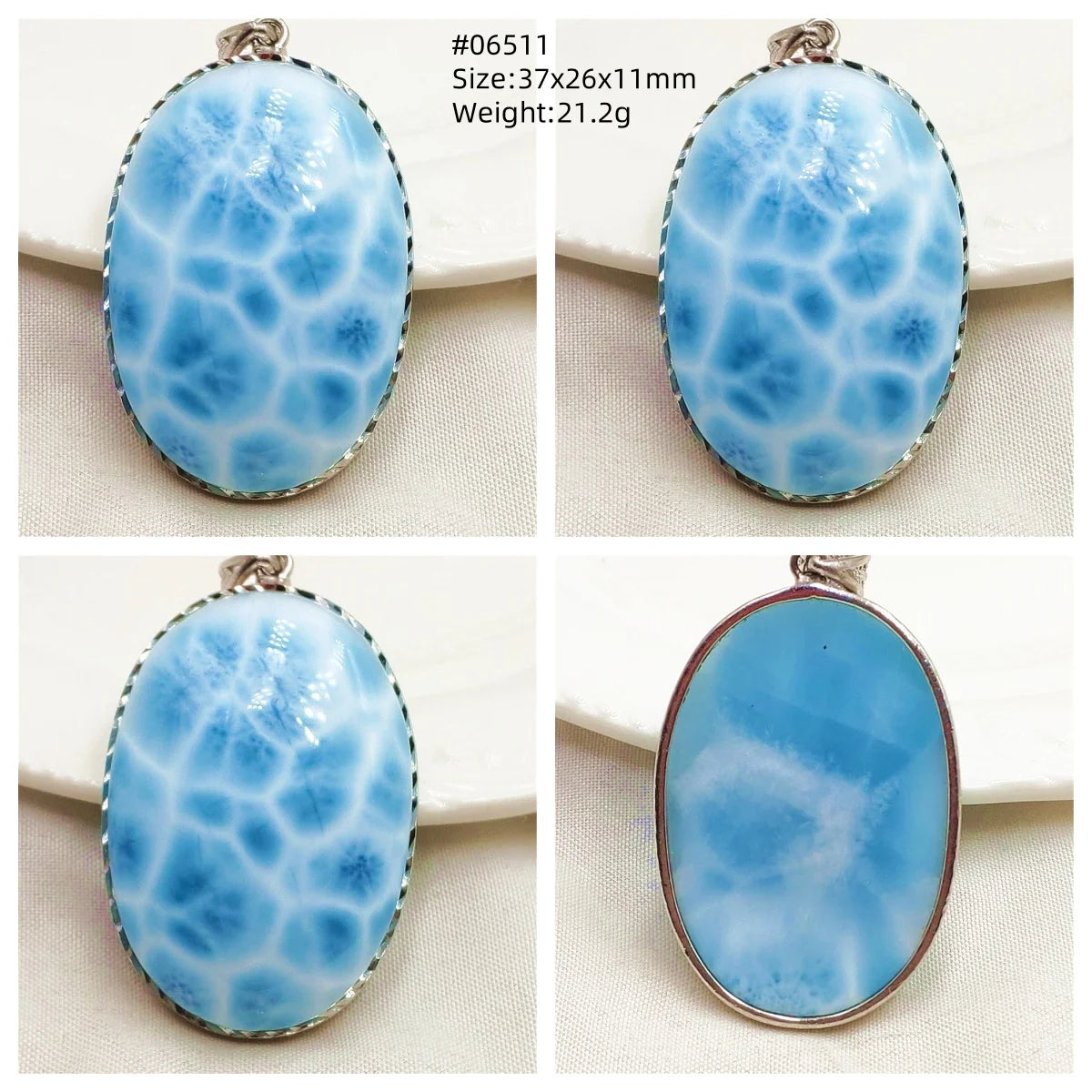 Natural Blue Larimar Heart Pendant Necklace Gemstone Women Men Larimar 17.5*19mm 18K Gold Love Larimar Fashion Jewelry AAAAAA