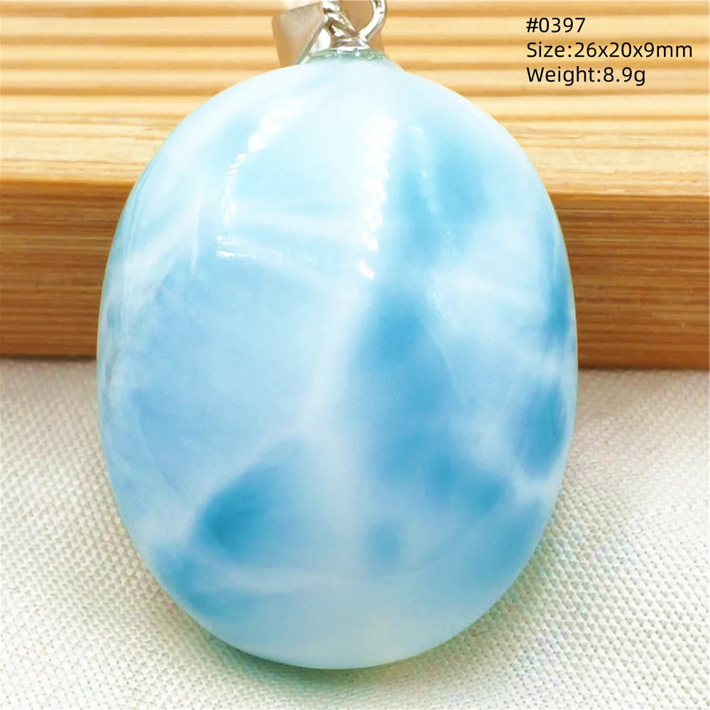 Natural Blue Larimar Heart Pendant Necklace Gemstone Women Men Larimar 17.5*19mm 18K Gold Love Larimar Fashion Jewelry AAAAAA