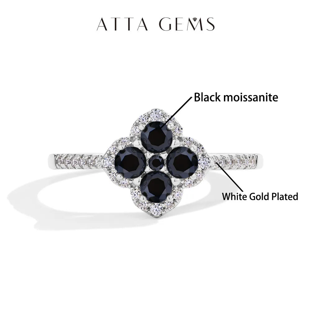 ATTAGEMS Classic Moissanite Rings for Women D Color VVS1 Real 925 Sterling Silver Engagement Wedding Party Exquisite FineJewelry