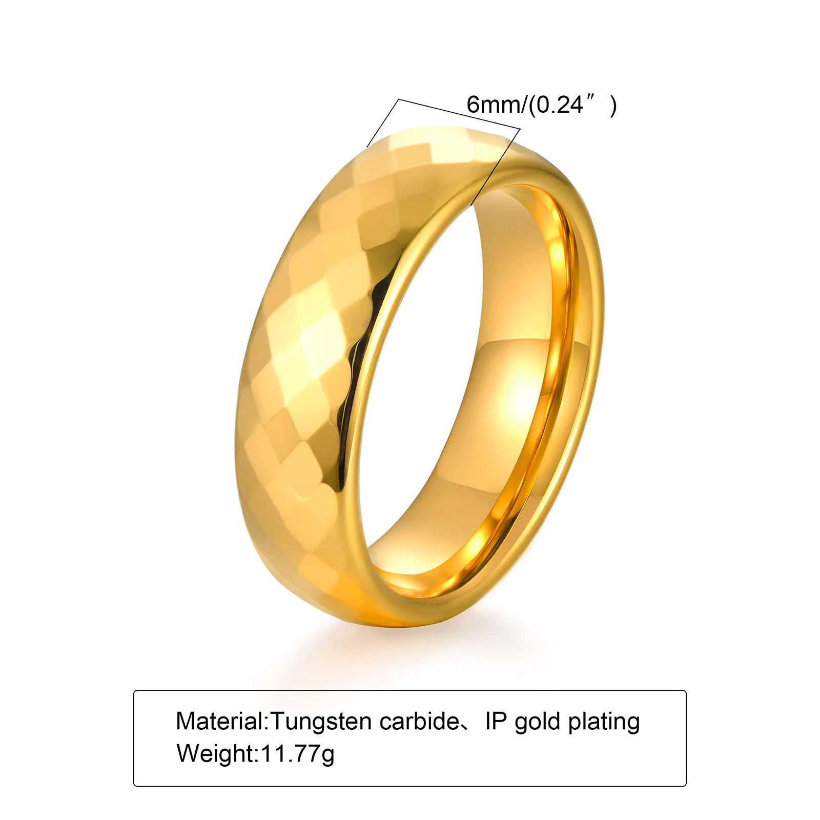 Men Faceted Wedding Band,Tungsten Engagements Promise Ring For Mens,Multifaceted Geometric Ring