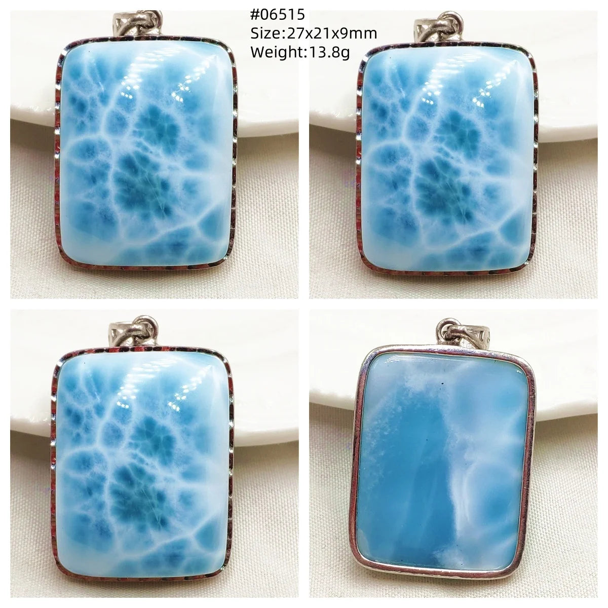 Natural Blue Larimar Heart Pendant Necklace Gemstone Women Men Larimar 17.5*19mm 18K Gold Love Larimar Fashion Jewelry AAAAAA