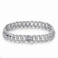 Smyoue 18k Gold Plated Cuban Bracelet for Women Men High Carbon Diamond Bracelet 925 Sterling Silver Jewelry Hip Hop Link Chain