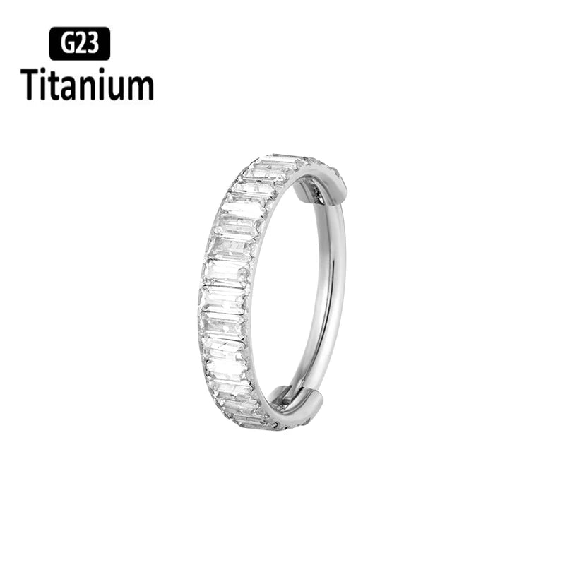 ASTM F136 Titanium Piercing Hinged Segment Septum Hoop Nose Rings Clicker Ear Cartilage Tragus Helix Conch Body Jewelry Earrings