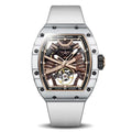 BONEST GATTI Carbon Fiber Case Men Automatic Movement Wristwatch Skeleton Warrior Sapphire Glass Mechanical Watches for Men 2025