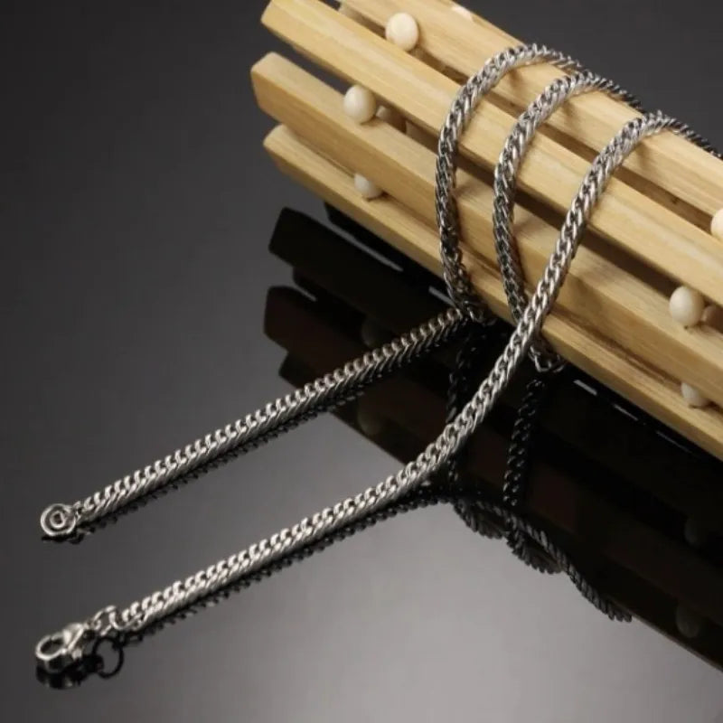 HNSP 316L Stainless Steel Cuban Chain Necklace For Men Punk Neck Male Jewelry Accessories Gift 8mm-14mm Thick Heavy Chains