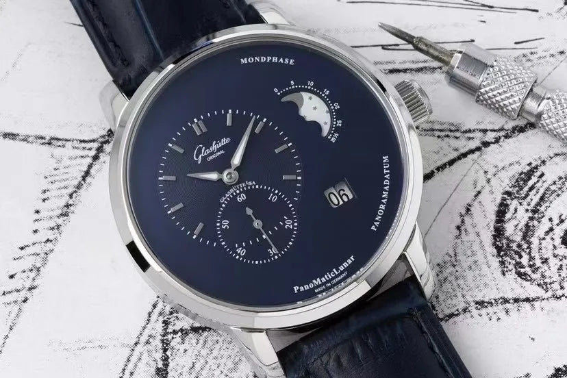 The Great Qin Empire Customized High-end Eccentric Moon Phase 40mm Mechanical Watch