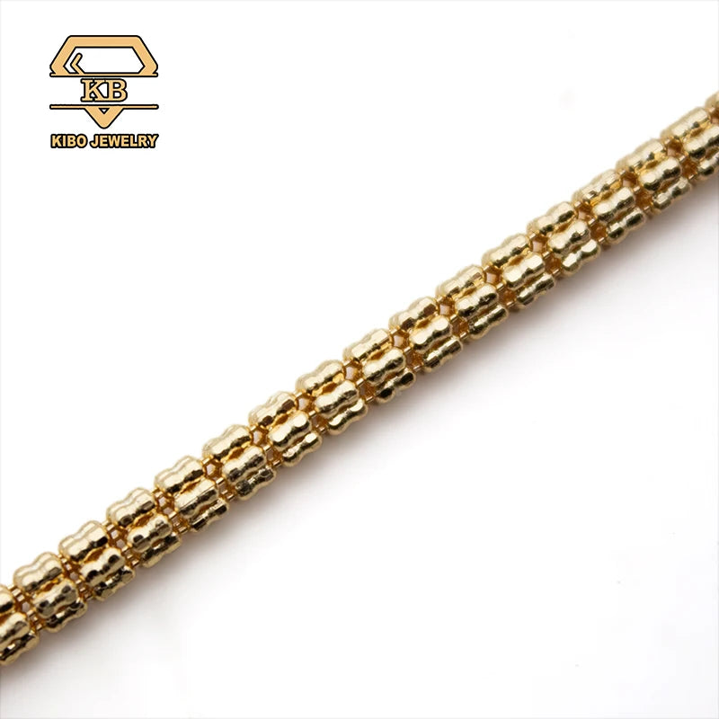 Kibo Jewelry 925 Luxury Quality Jewelry 925 Sterling Silver 3.4mm Moon Ice Chain Necklace