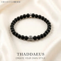 Matte Black Obsidian Karma Bracelets Cross Bead 925 Sterling Silver Europe Style Fashion Jewelry Gift