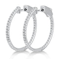 M-JAJA 1.14ct Moissanite Hoop Earrings Real 925 Sterling Silver for Women D Color VVS1 Lab Diamond Stud Earrings Wedding Jewelry