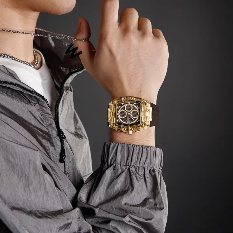High Quality NAVIFORCE Watches for Man Silica Strap 50M Waterproof Sport Male Clock Casual Quartz Date Display Men's Chronograph