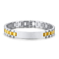 Personalized Stainless Steel Men Bracelet Bangle Engraved Fashion Custom ID Male Braslet Brazelaet Boy 7.7Inch 8.3Inch Dropship