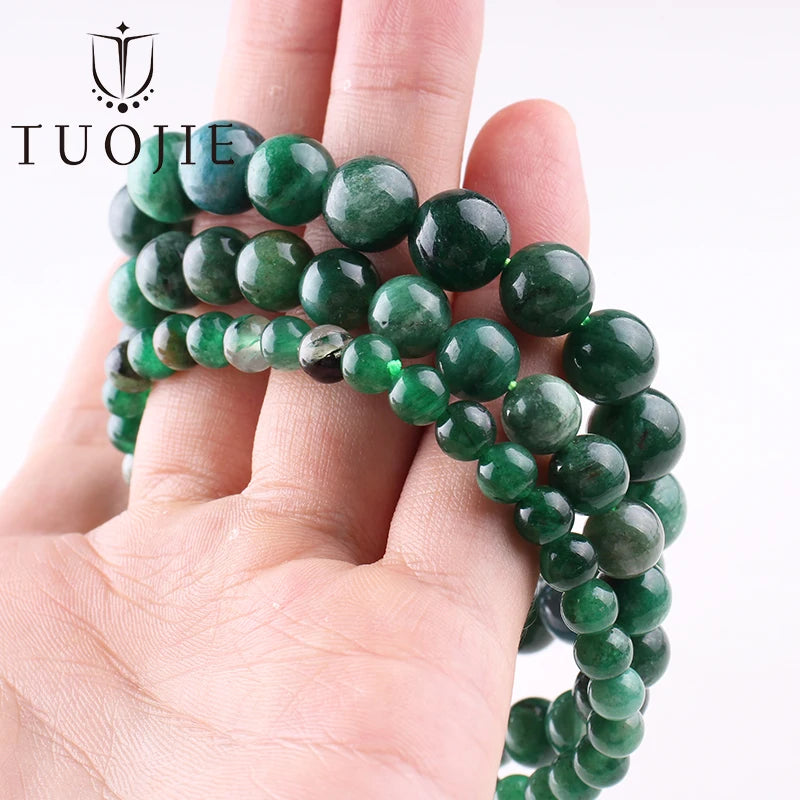 Natural 6 8 10mm Black Tourmaline Beads Bracelet Genuine Round Smooth Gemstone Beads Bracelets for Women Fashion Cheap Jewelry