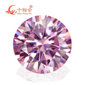 3mm 0.1ct Pink Color Round Moissanite Full Eternity Ring Band Yellow / Rose Gold Plated S925 Silver Diamond Engagement Jewelry