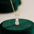 Luxury 100% Real 18k Gold Women's Diamond Pendant Sansheng III 2 karat Moissanite Pendant Necklace