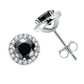 MossanRappr 1ct Black Moissanite Iced Out Diamond Stud Earrings For Women 925 Sterling Silver Top Quality Hip Hop Jewelry Gifts