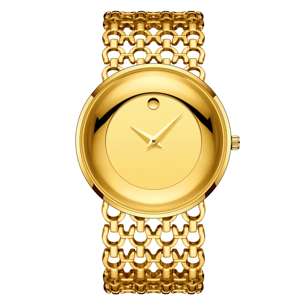YaLaLuSi Women's Minimalist Quartz Watch with Large Dial, Water-Resistant, Gold-Tone, Perfect as a Gift Watch for Ladies Reloj