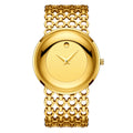 YaLaLuSi Women's Minimalist Quartz Watch with Large Dial, Water-Resistant, Gold-Tone, Perfect as a Gift Watch for Ladies Reloj