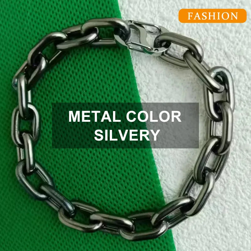 9.5mm Pure Titanium Bracelet Welded Chain Unparalleled Strength & Style Men's Trendy Jewelry Accessory