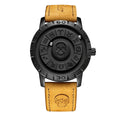 FOXOBOX New Original Luxury Skull Scrolling Pointer Magnetic Force Watch Men Military Sport Waterproof Quartz Wristwatch Clock