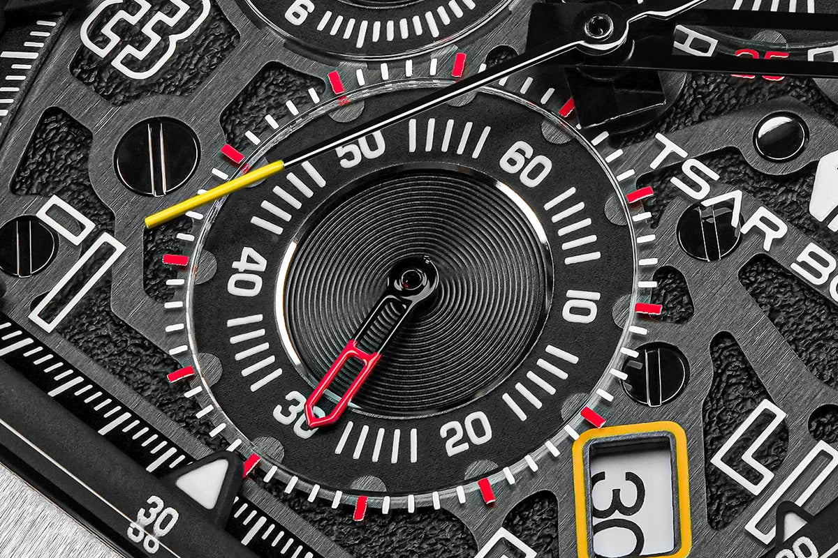 TSAR BOMBA Luxury Tonneau Quartz Watch for Men Japanese Movement, Stainless Steel Case,  Elegant Dress Wristwatch