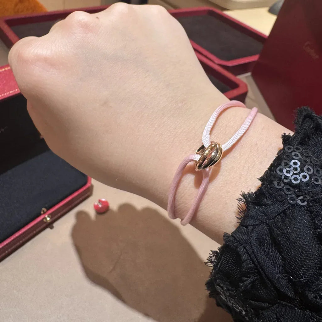 MESSITOK Classic luxury jewelry S 925 silver three ring tri color cross couple bracelet. Holiday gifts. Not fading. Not allergic