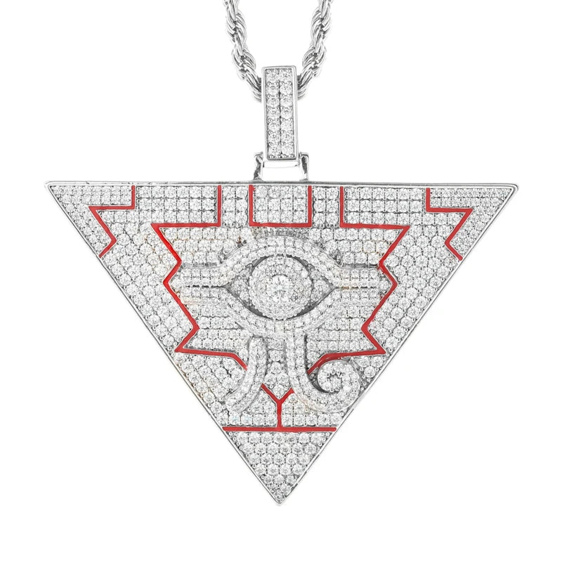 TUHE Certified Moissanite Horus Eye pendant Necklace 925 Sterling Silver For Men Women Hip Hop Jewelry Party Gift