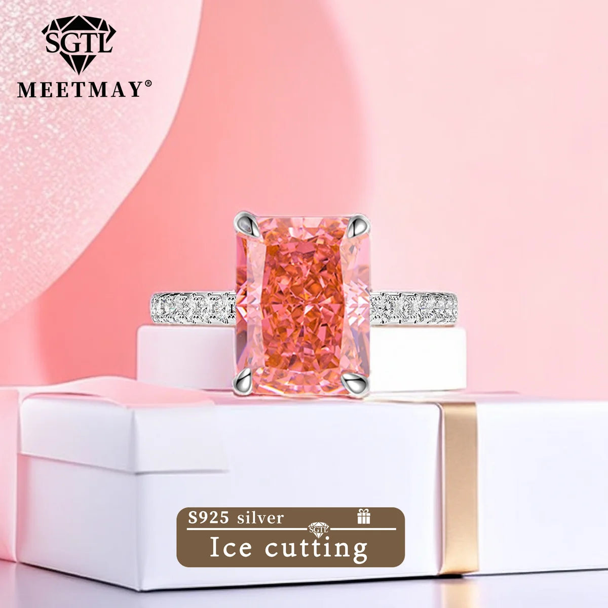 S925 Sterling Silver Tanzanite Blue Zircon Sparkle 5A Good Quality Ice Cut High Carbon Diamond Ladies Ring Fine Jewelry Women